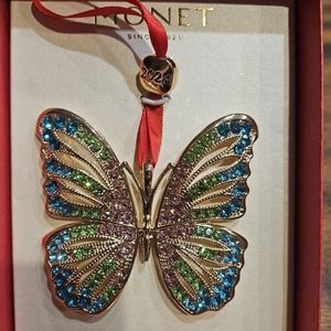 Monet Butterfly Ornament 2023 NIB
